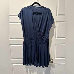 NWT Halara V Neck Short Sleeve Pocket Waffle Casual Romper Womens Size X-Large